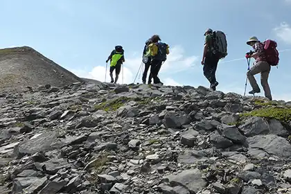 Randonnée itinérante dans les Alpes